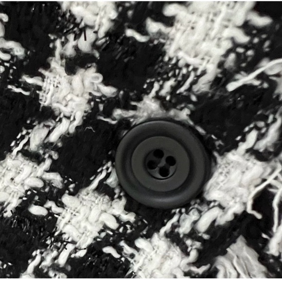 ALANIA black and white shimmer houndstooth blazer M L - Picture 6 of 9